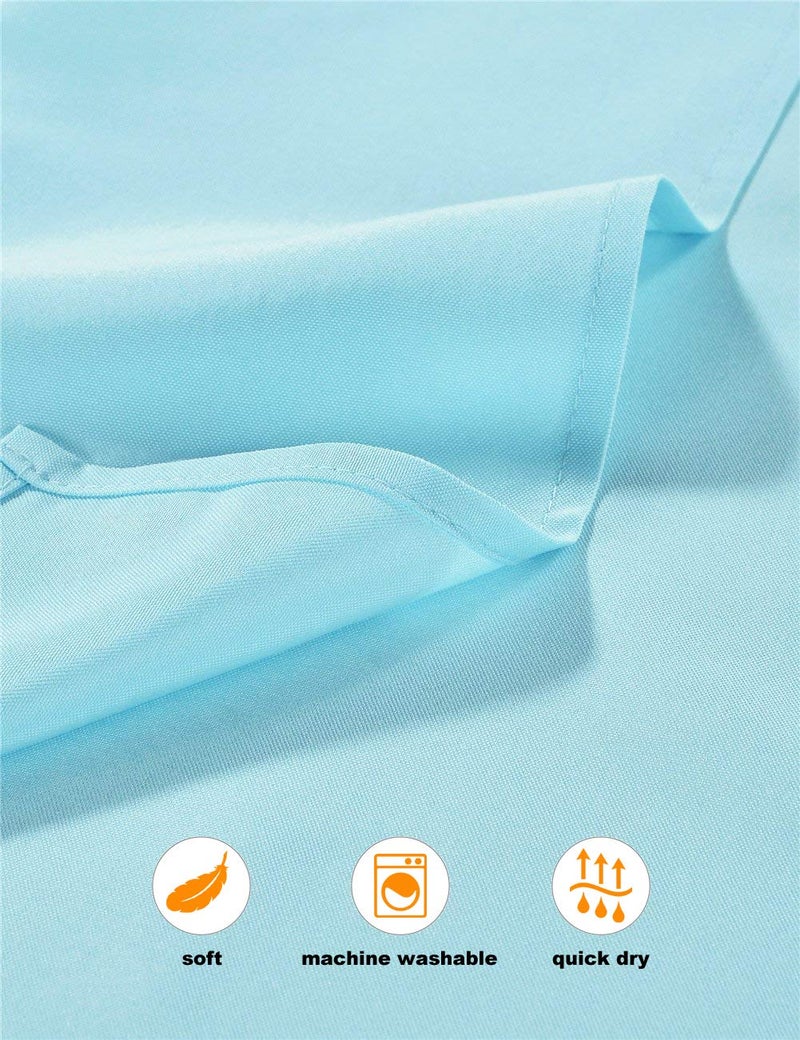 Cieltown Light Blue Cloth Napkins 1-Dozen, Solid Washable Fabric Napkins Set of 12, Perfect for Weddings, Parties, Holiday Dinner (17 x 17-Inch, Baby Blue) - Image 4